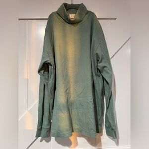 Northern Reflections Sage Green Long-Sleeve Waffle Crewneck